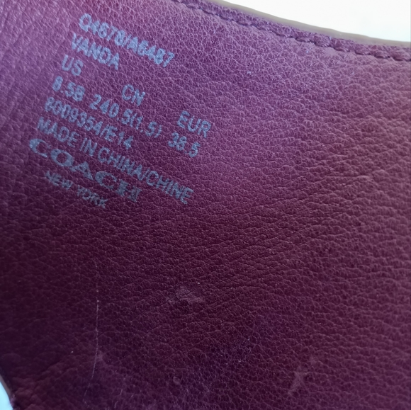 Coach Vanda Print Snake & Calf Leather s/Q4678 Beige/Maple Size 8.5M - Picture 15 of 16